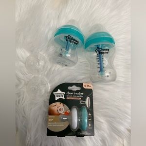 Tommee Tippee anti-colic milk bottle and pacific
